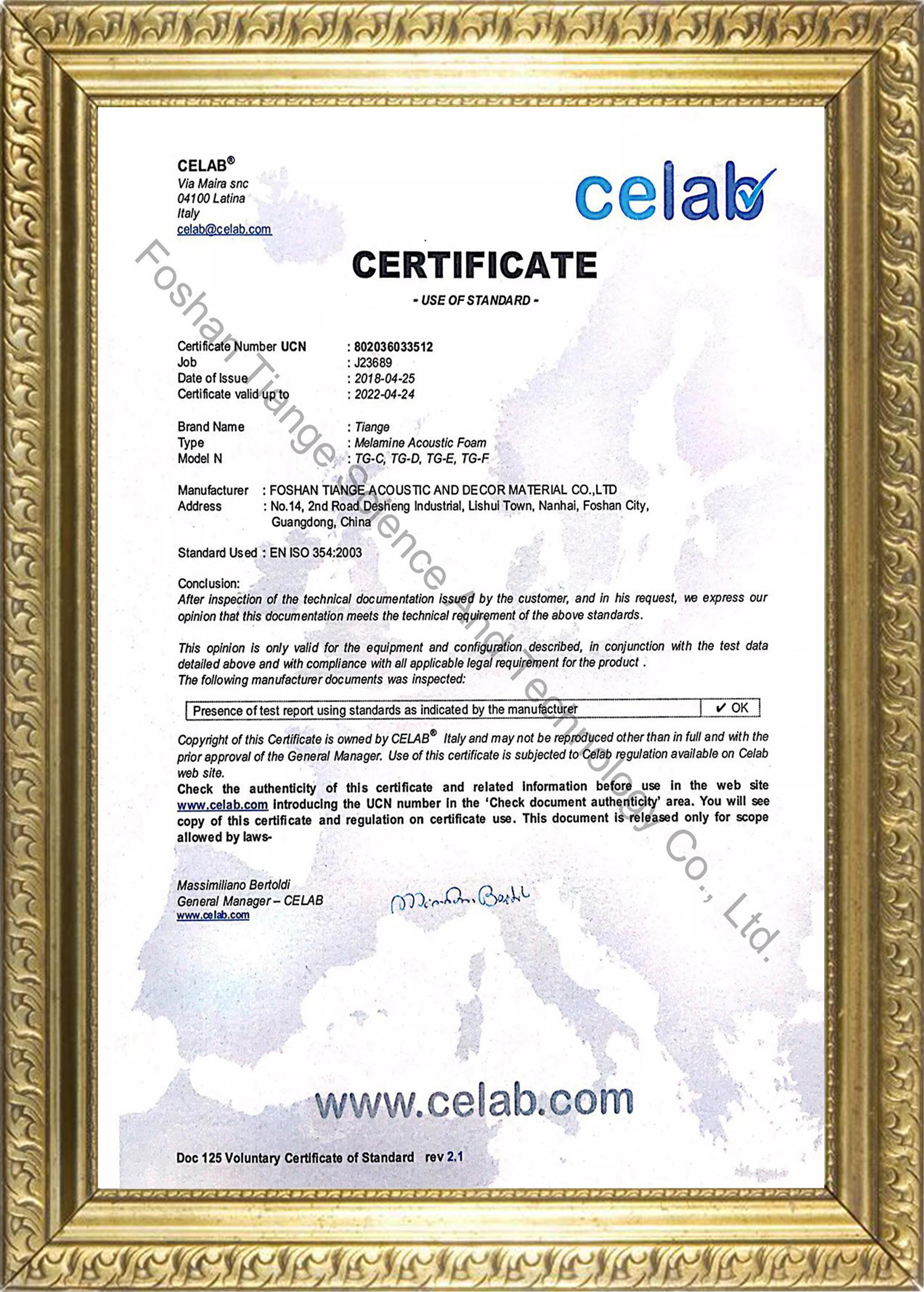 CE Certificate